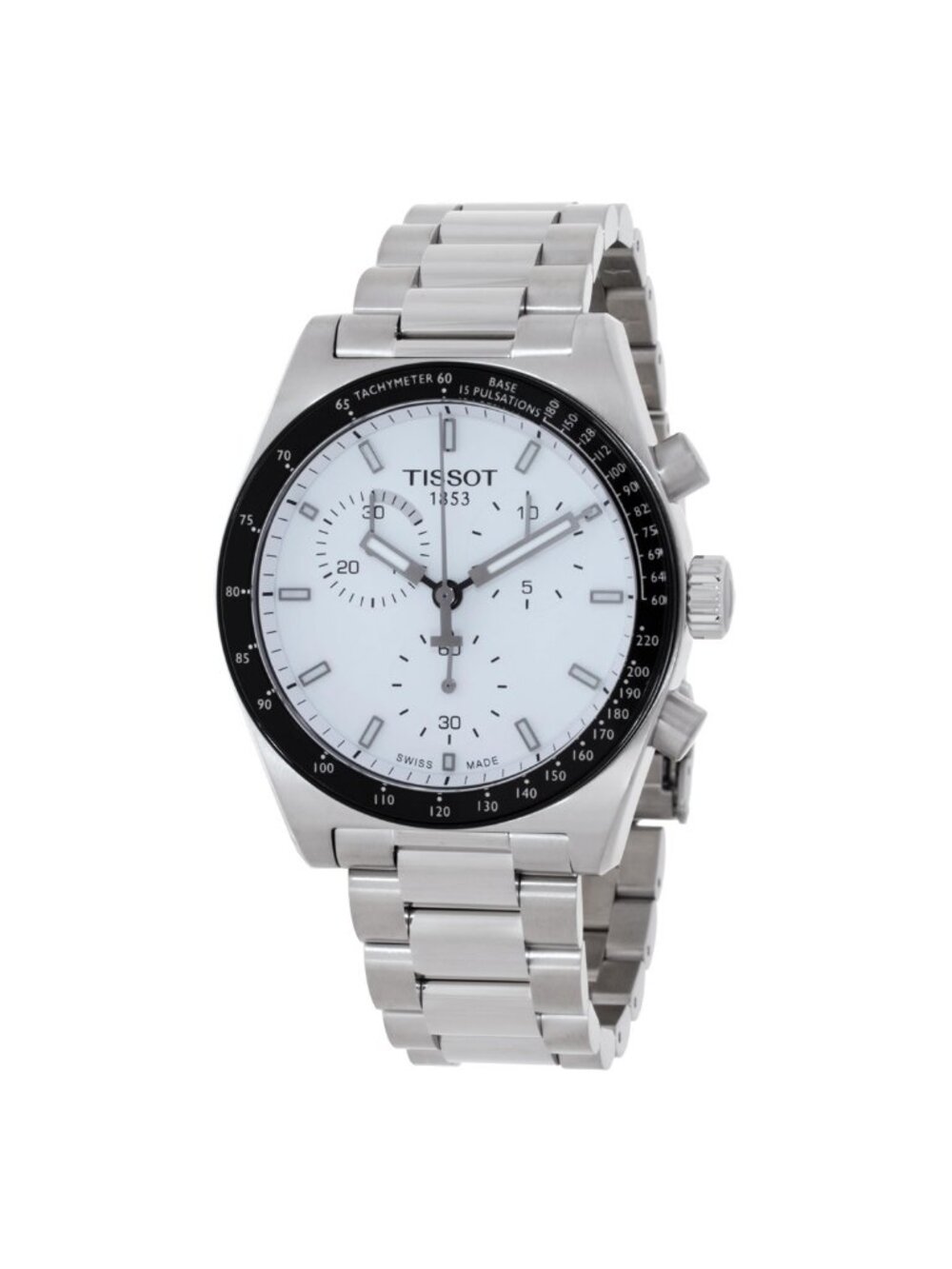 NWT Tissot PR516 Chronograph Quartz White Dial Men's Watch